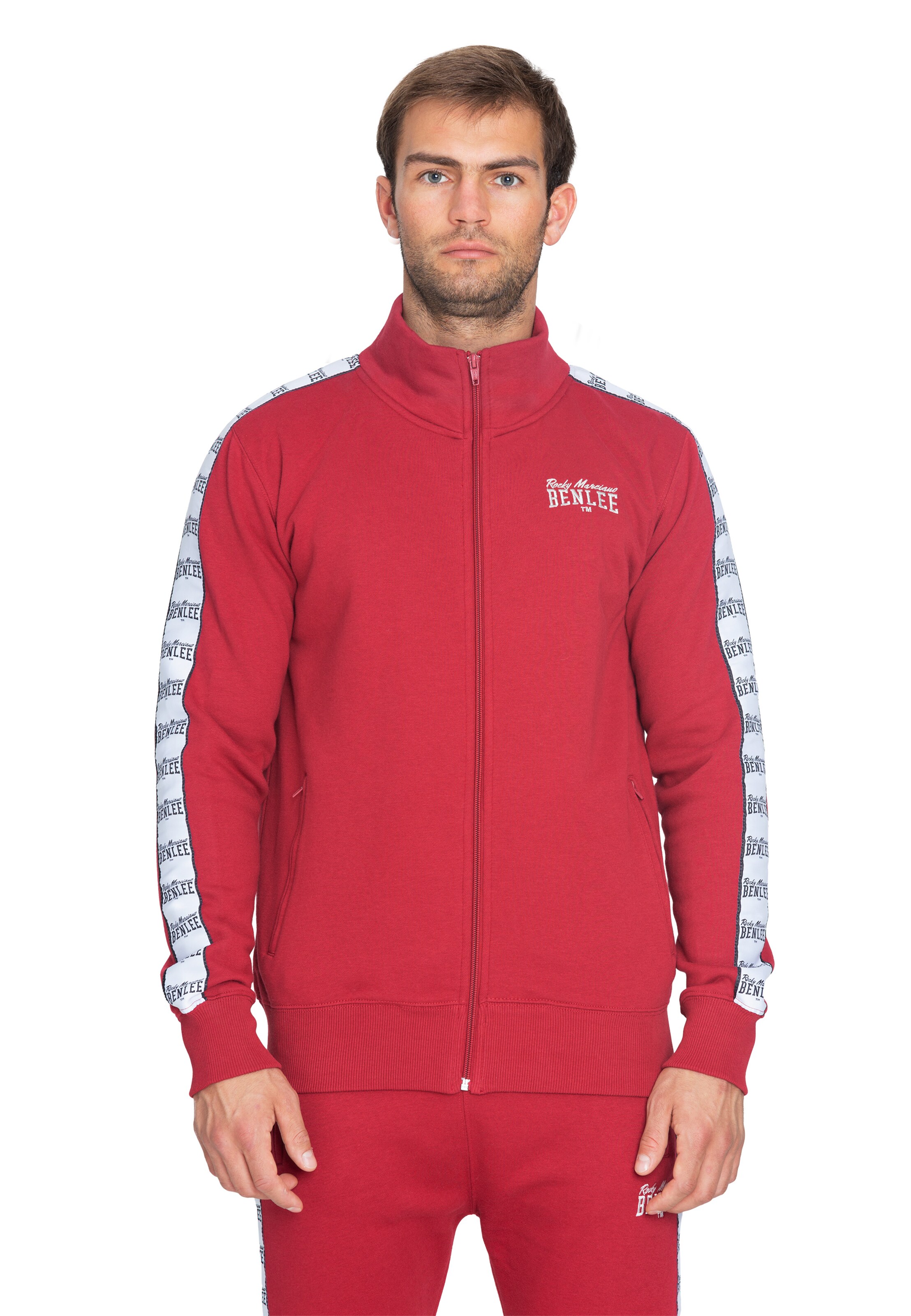 BenleeSportski gornji dio trenirke 'Cuningham' - crvena boja: prednji dio