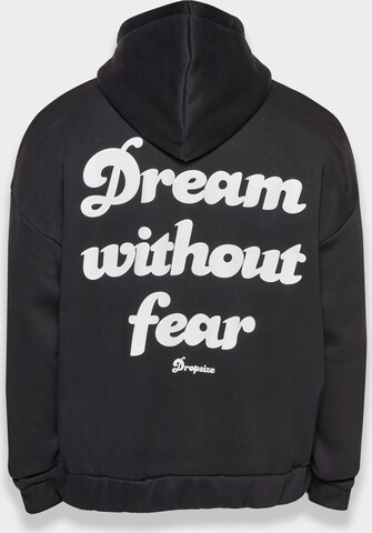 Dropsize Zip-Up Hoodie in Black: front