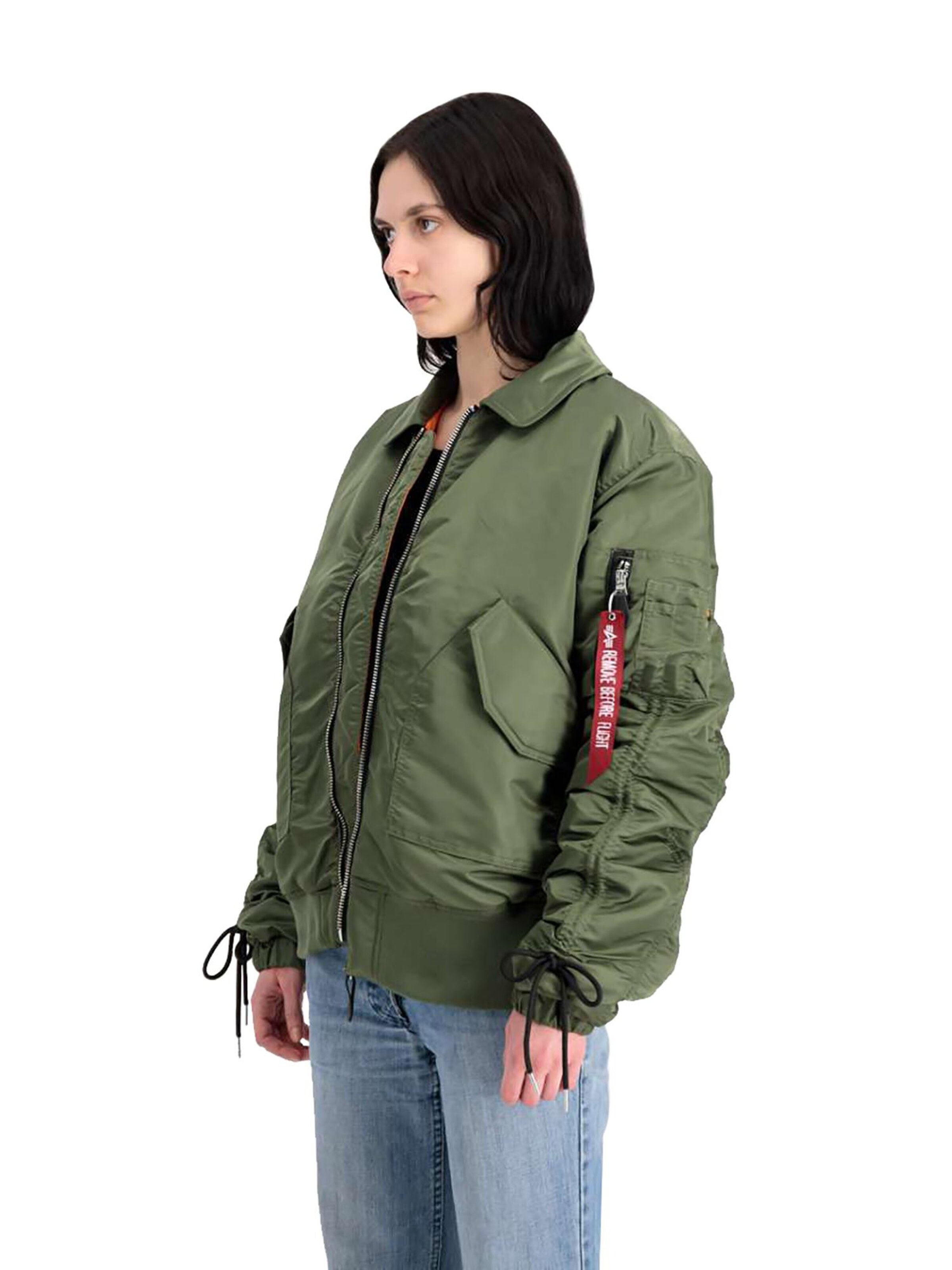 ALPHA INDUSTRIES Between-Season Jacket 'CWU MA-1' in Green