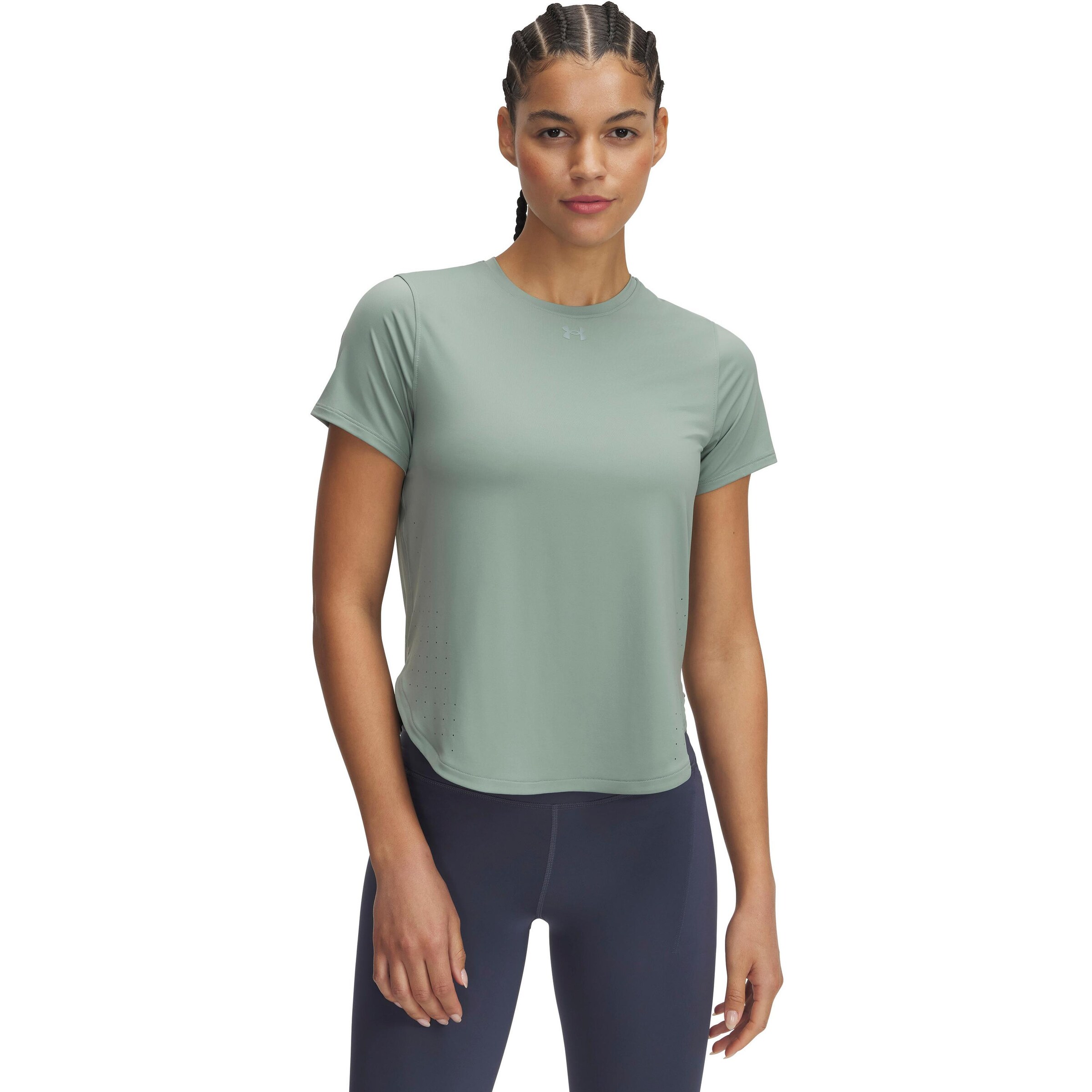 UNDER ARMOUR Performance Shirt 'Launch Elite' in Green: front