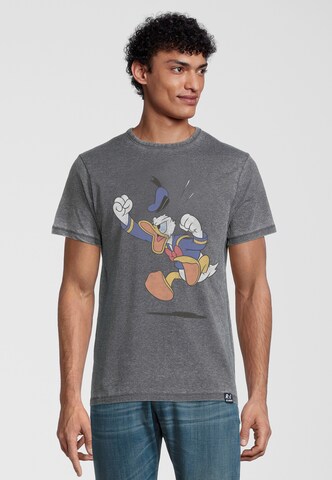 Recovered Shirt 'Disney Angry Donald Duck' in Grijs: voorkant