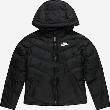 Geacă de iarnă de la Nike Sportswear pe negru: față