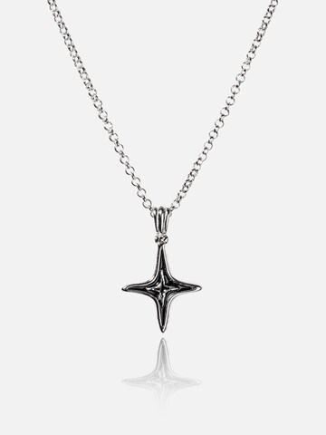 warpedsense Necklace 'Molten Star' in Silver: front