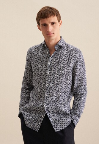 SEIDENSTICKER Slim Fit Hemd in Blau: Vorderseite