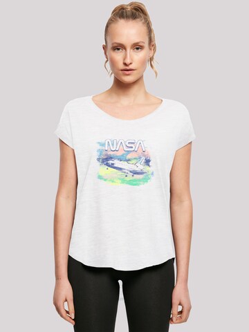 T-shirt 'NASA Painted Take Off' F4NT4STIC en blanc : devant