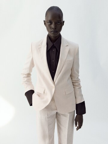 Blazer 'Boreli' MANGO en beige : devant