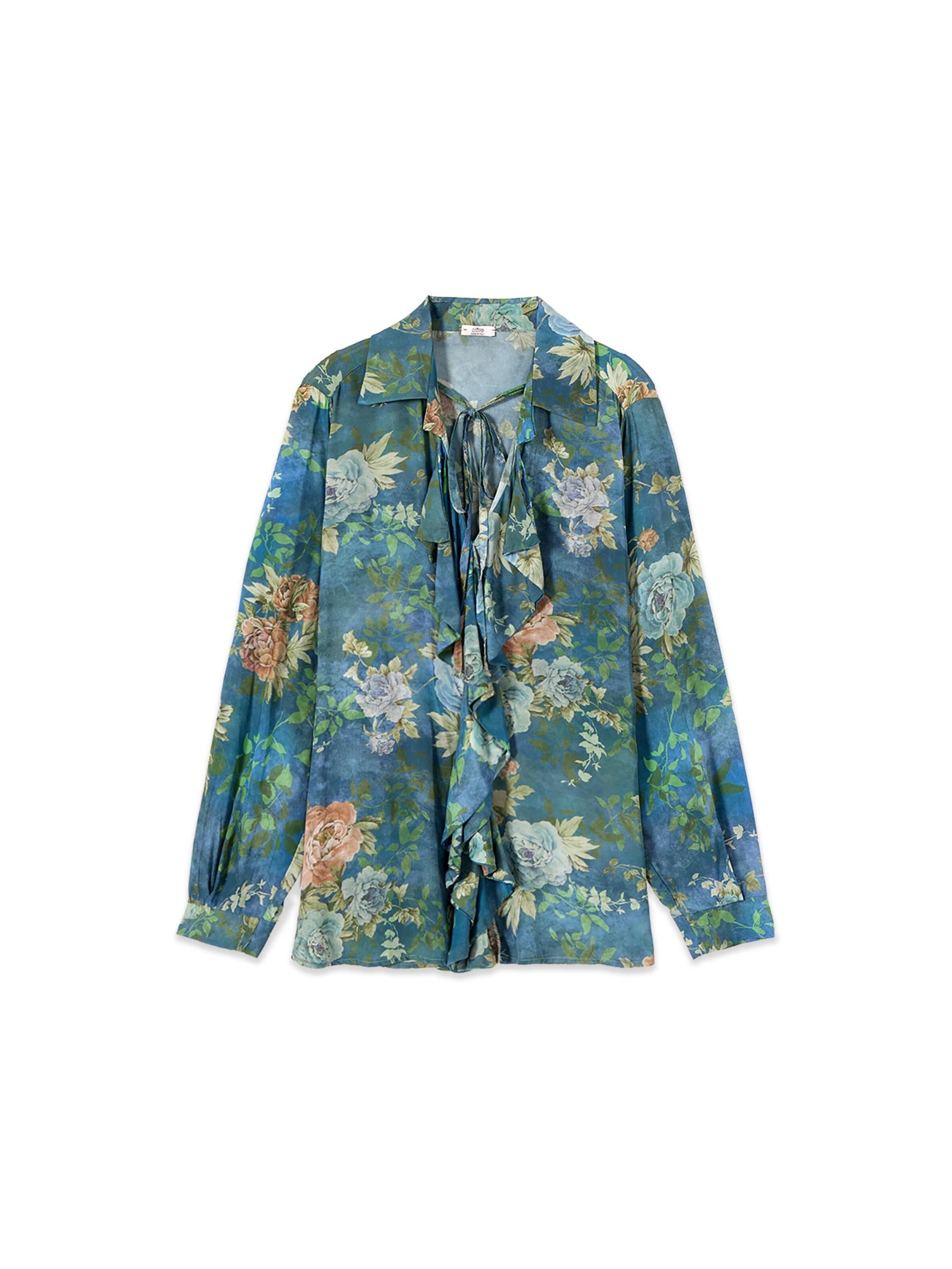 oltre - Blusa en azul: frente