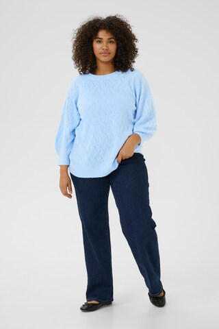 KAFFE CURVE Pullover 'Anita' i blå