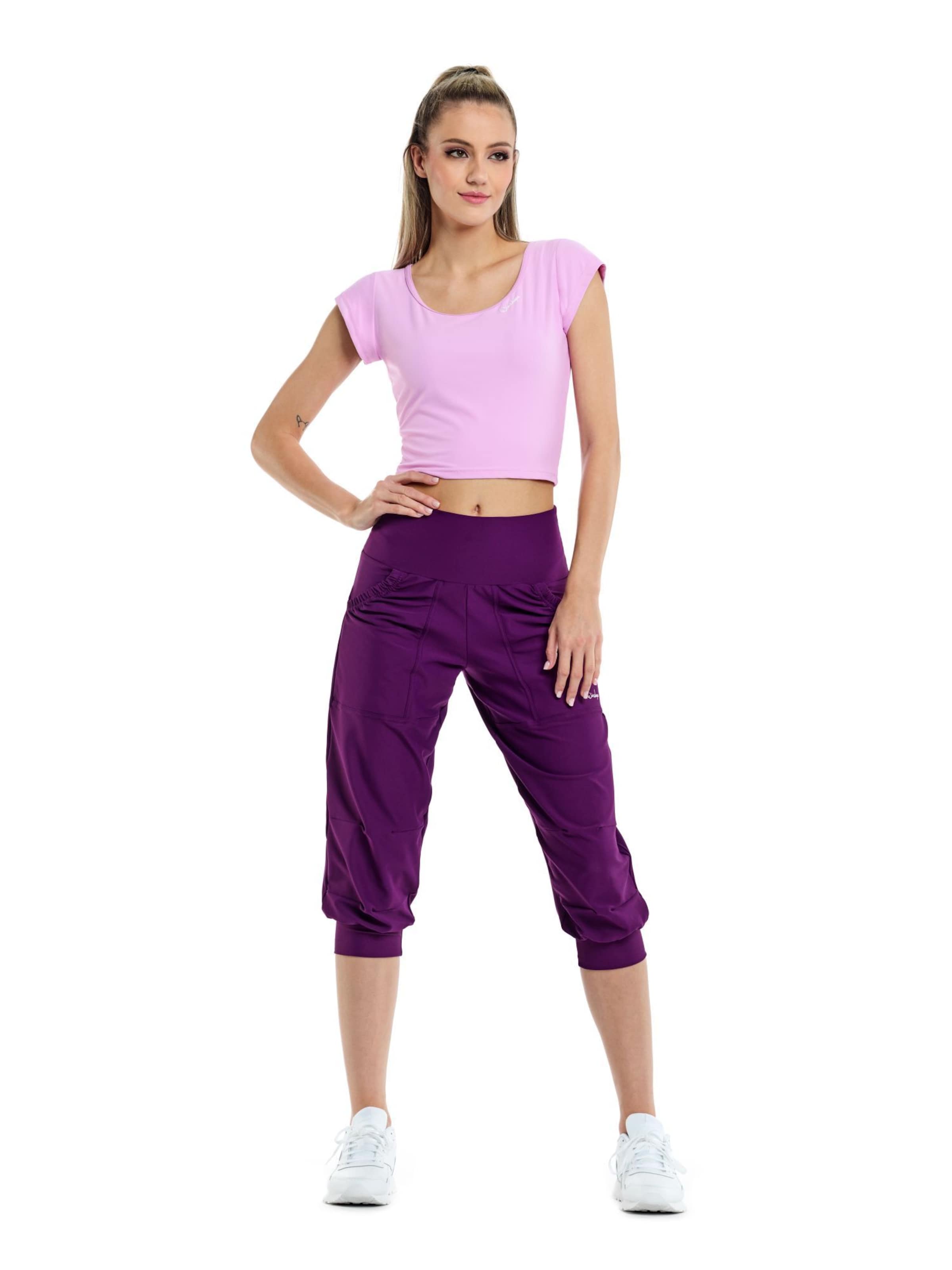 Effilé Pantalon de sport ' LEI201C ' Winshape en violet