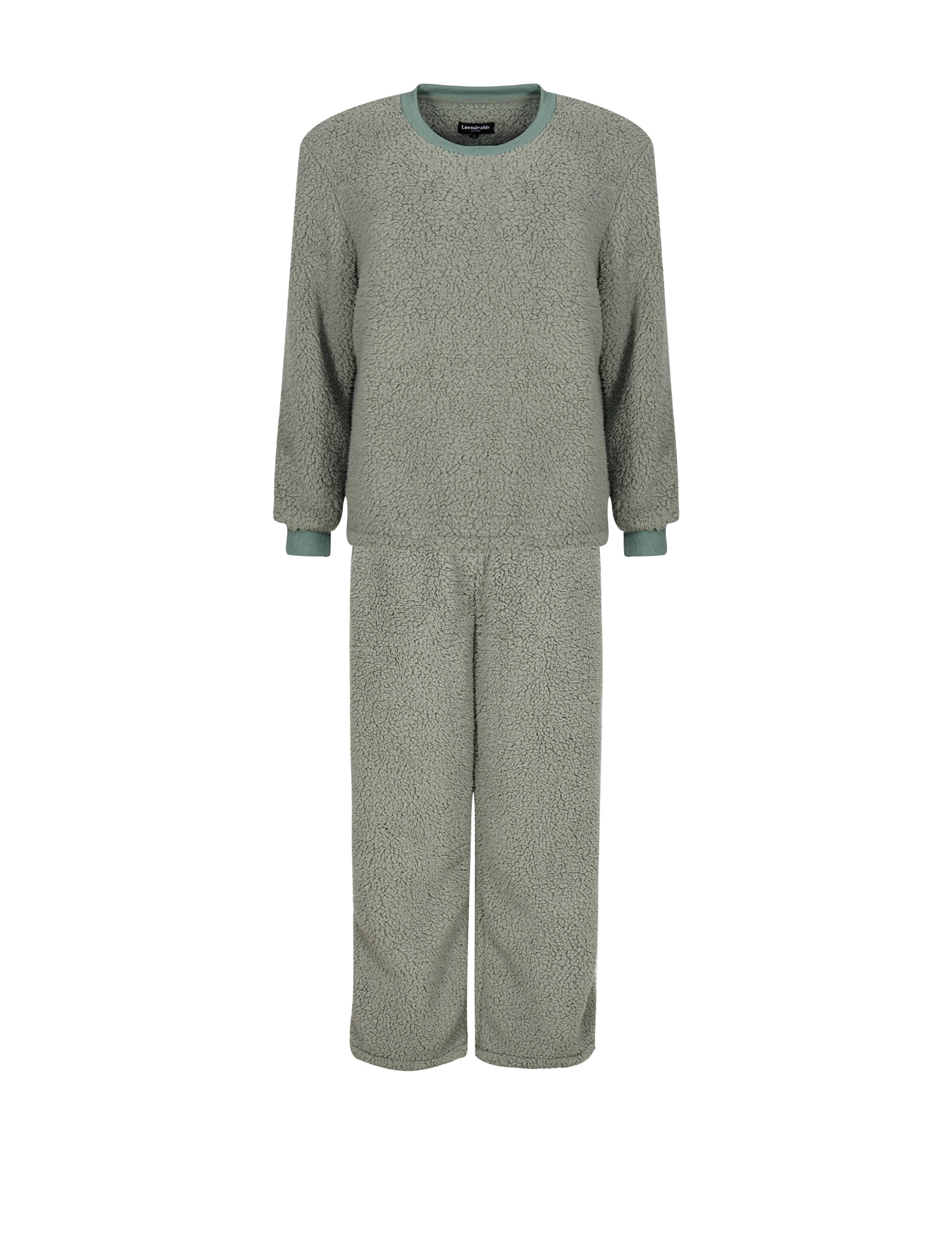 Loungeable Hausanzug in Grün: Vorderseite