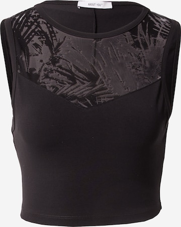 ABOUT YOU Top 'Auguste' in Black: front