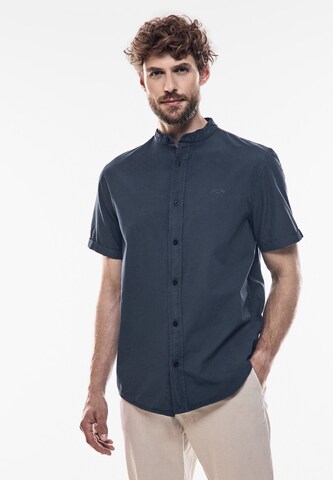 Street One MEN Regular fit Button Up Shirt in Blue: front