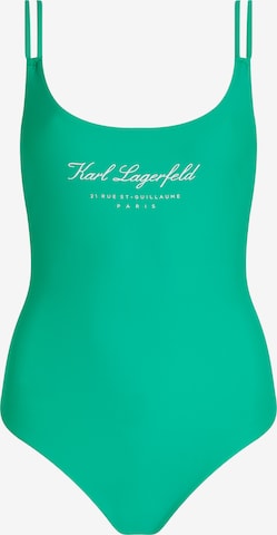 Karl Lagerfeld Bustier Fürdőruhák 'Hotel' - zöld: elől