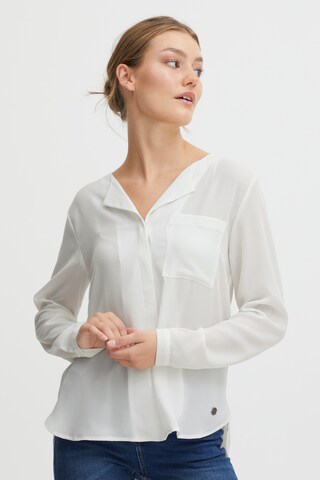 Oxmo Blouse 'Hally' in Wit: voorkant