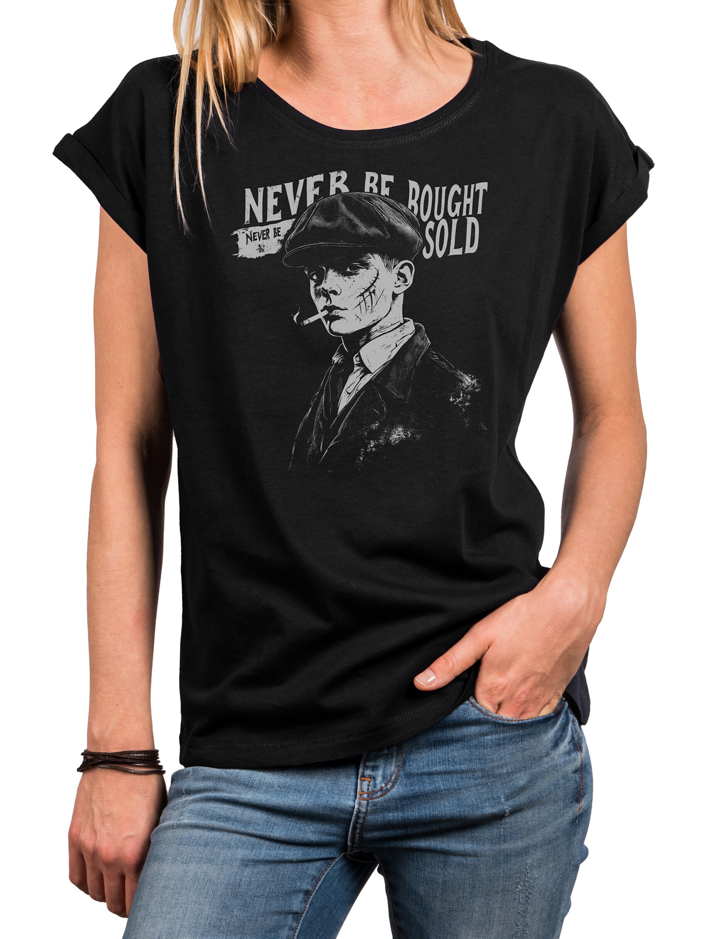MAKAYA Shirt 'Never Be Bought' in Black