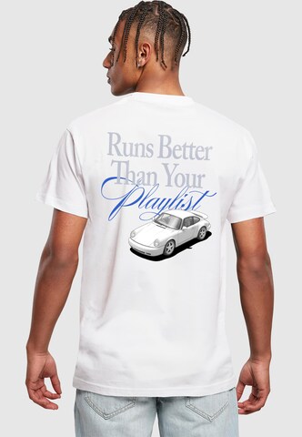 Mister Tee Tričko 'Runs Better Than Your Playlist' – bílá: přední strana