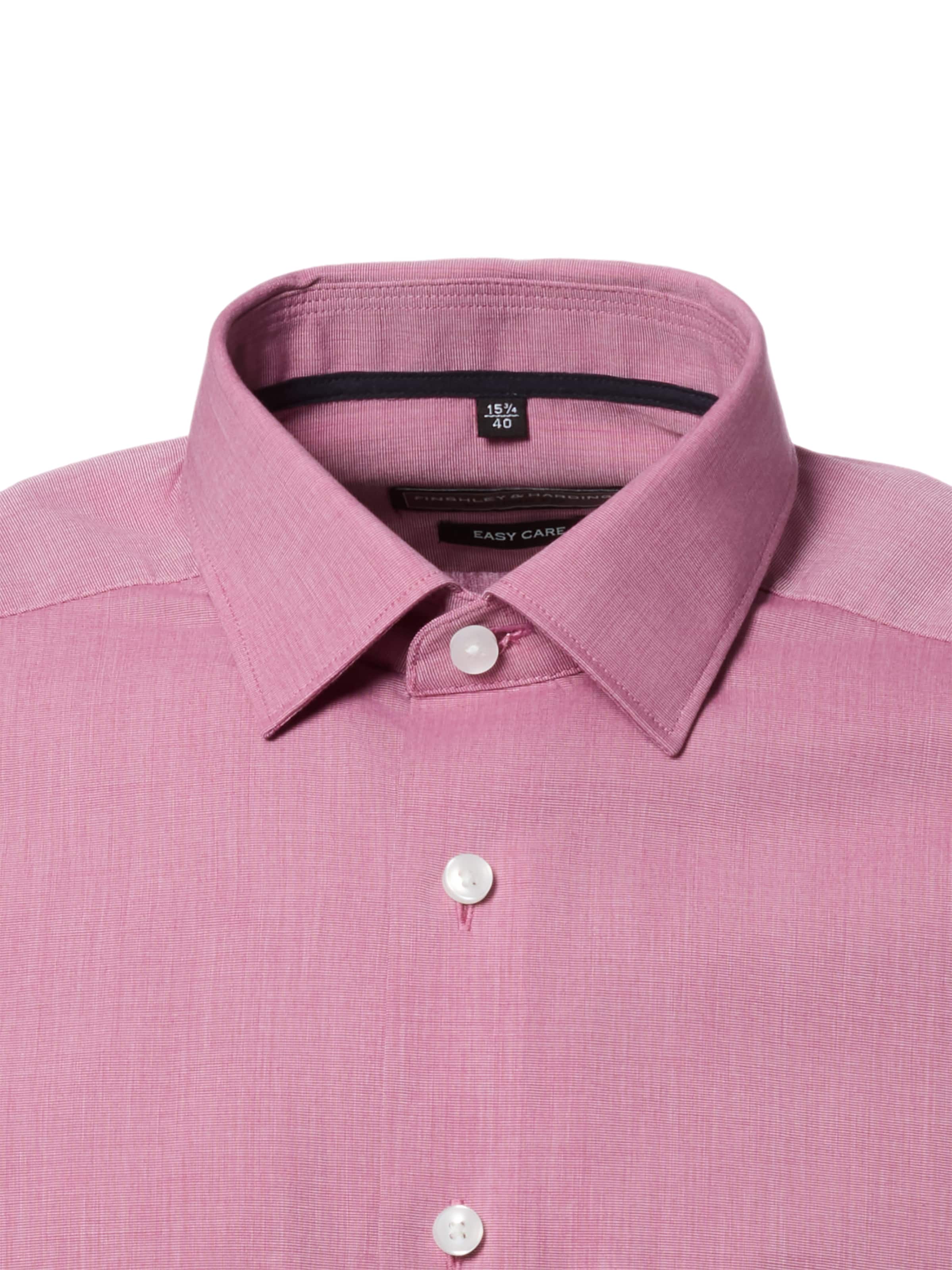 Finshley & Harding Regular Fit Businesshemd in Rot