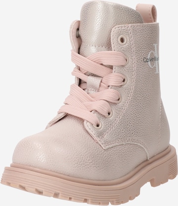 Bottes Calvin Klein Jeans en rose : devant