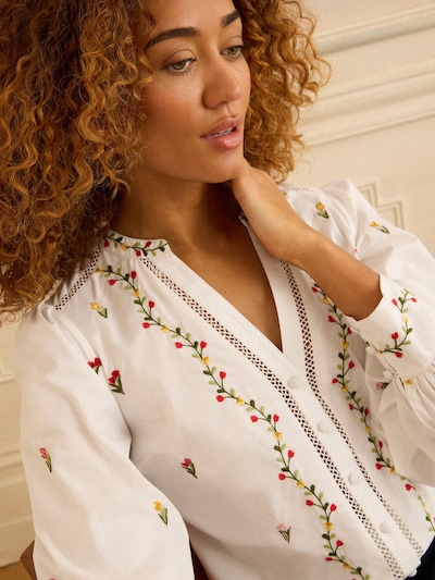 love & roses Bluse i gul / grøn / rød / hvid, Produktvisning