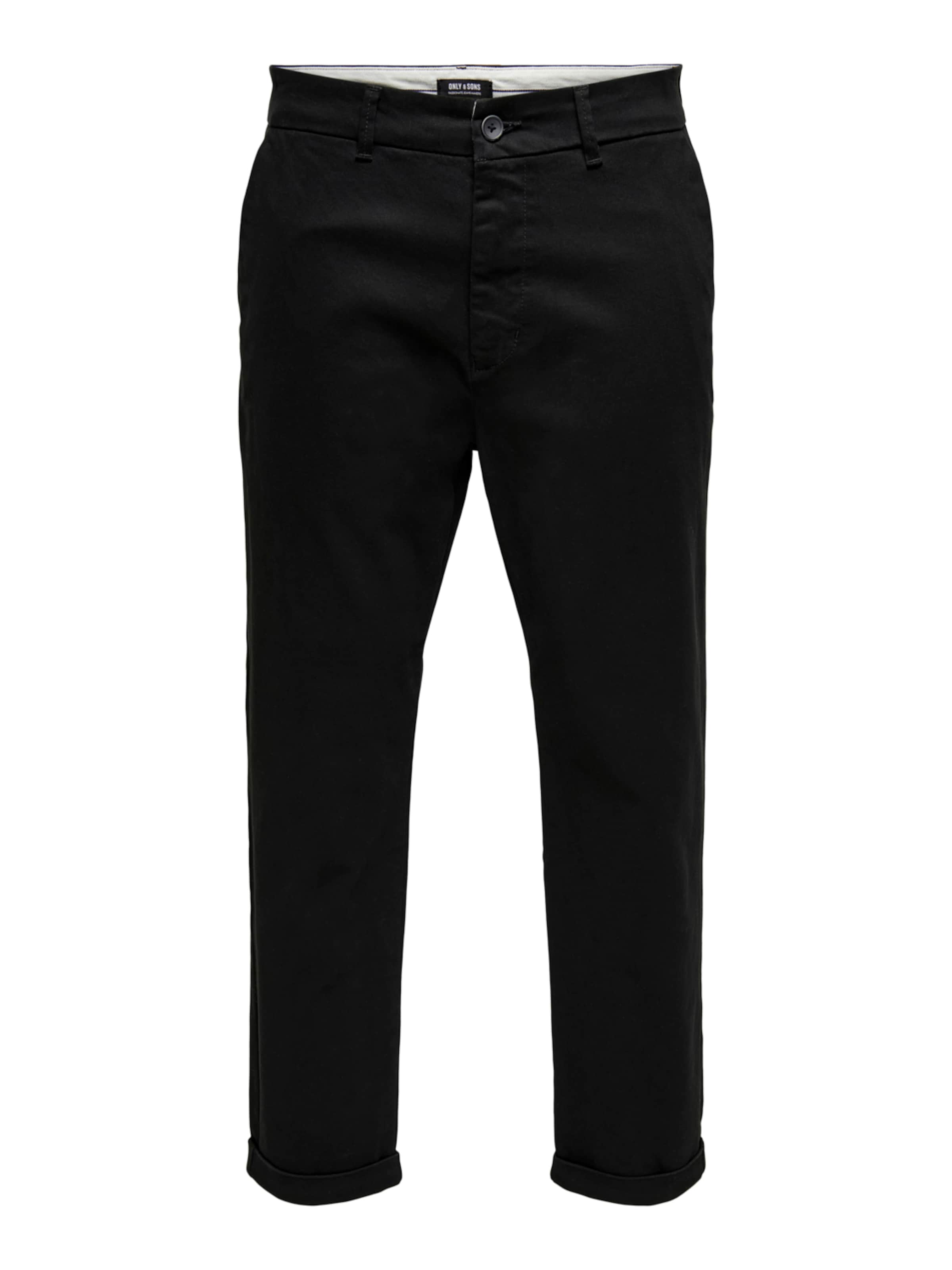 regular Pantaloni chino 'Kent' di Only & Sons in nero: frontale