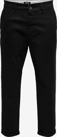 Pantalon chino 'Kent' Only & Sons en noir : devant