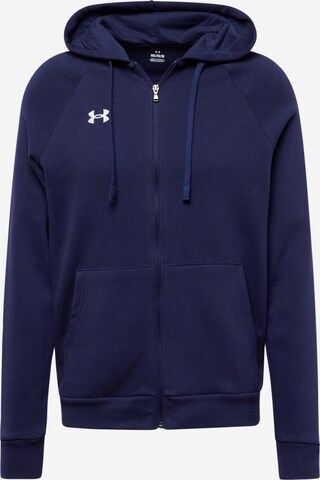 UNDER ARMOUR Sportsweatjacke 'Rival' in Blau: predná strana