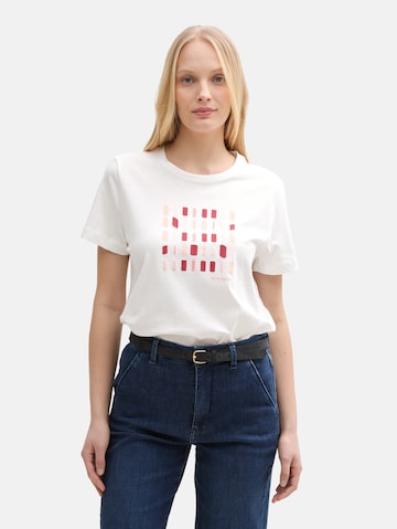 TOM TAILOR T-Shirt in Weiß: Vorderseite