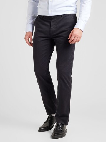 Slimfit Pantaloni eleganți de la BOSS pe negru: față