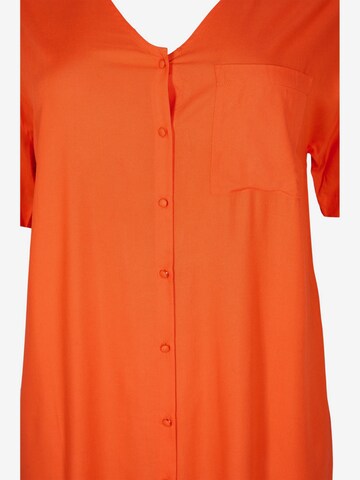 Zizzi Shirt Dress 'Mayse' in Orange