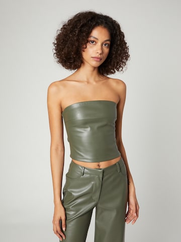 LENI KLUM x ABOUT YOU Top 'Cassidy' in Green: front
