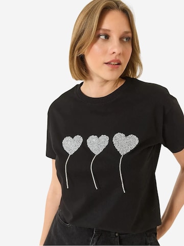 T-shirt Bianco Lucci en noir