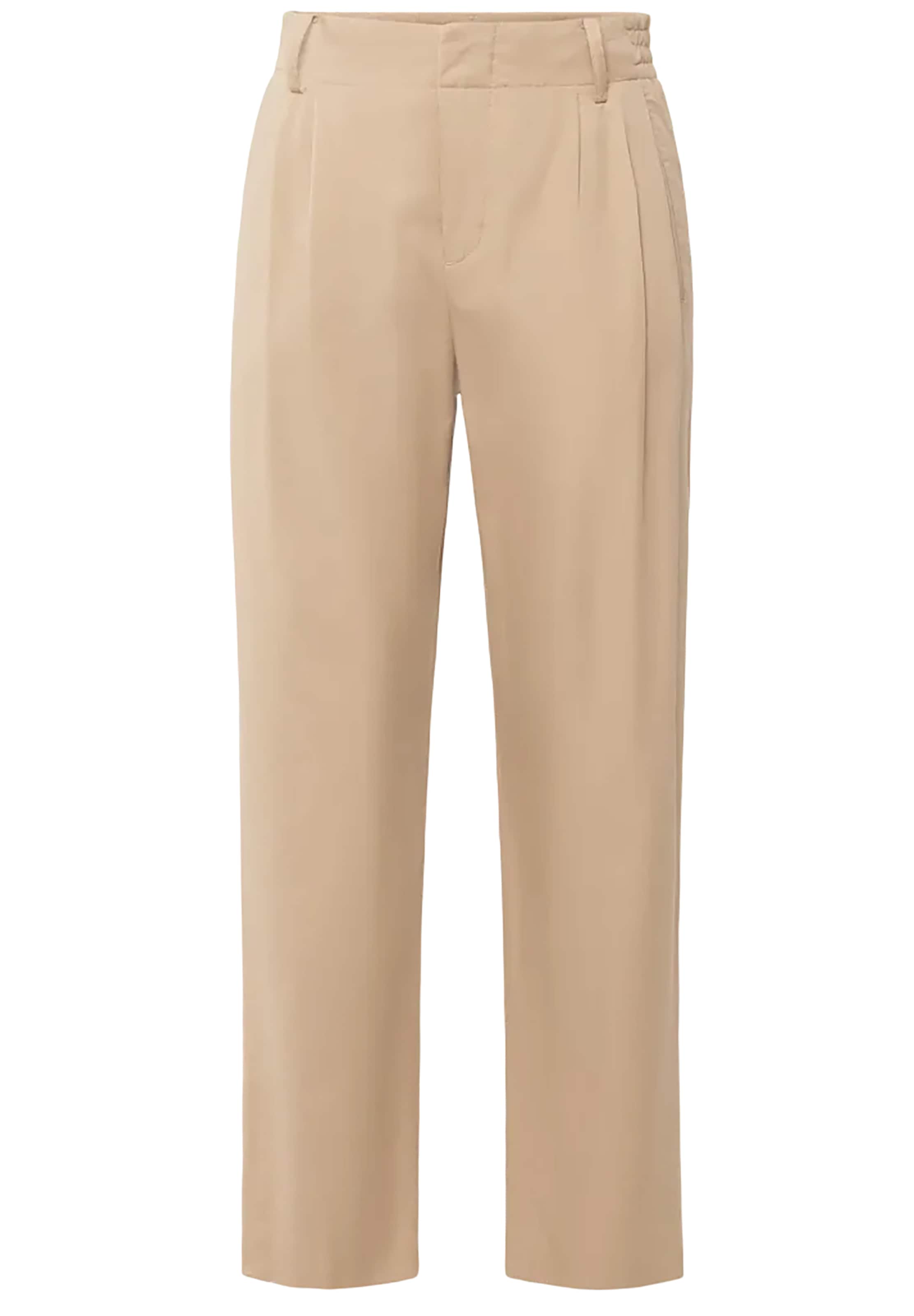DRYKORN Loose fit Pleat-Front Pants 'Dispatch' in Beige: front