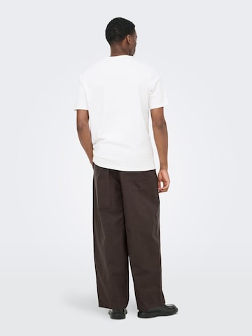 Only & Sons Loosefit Broek 'ONSDaves' in Bruin