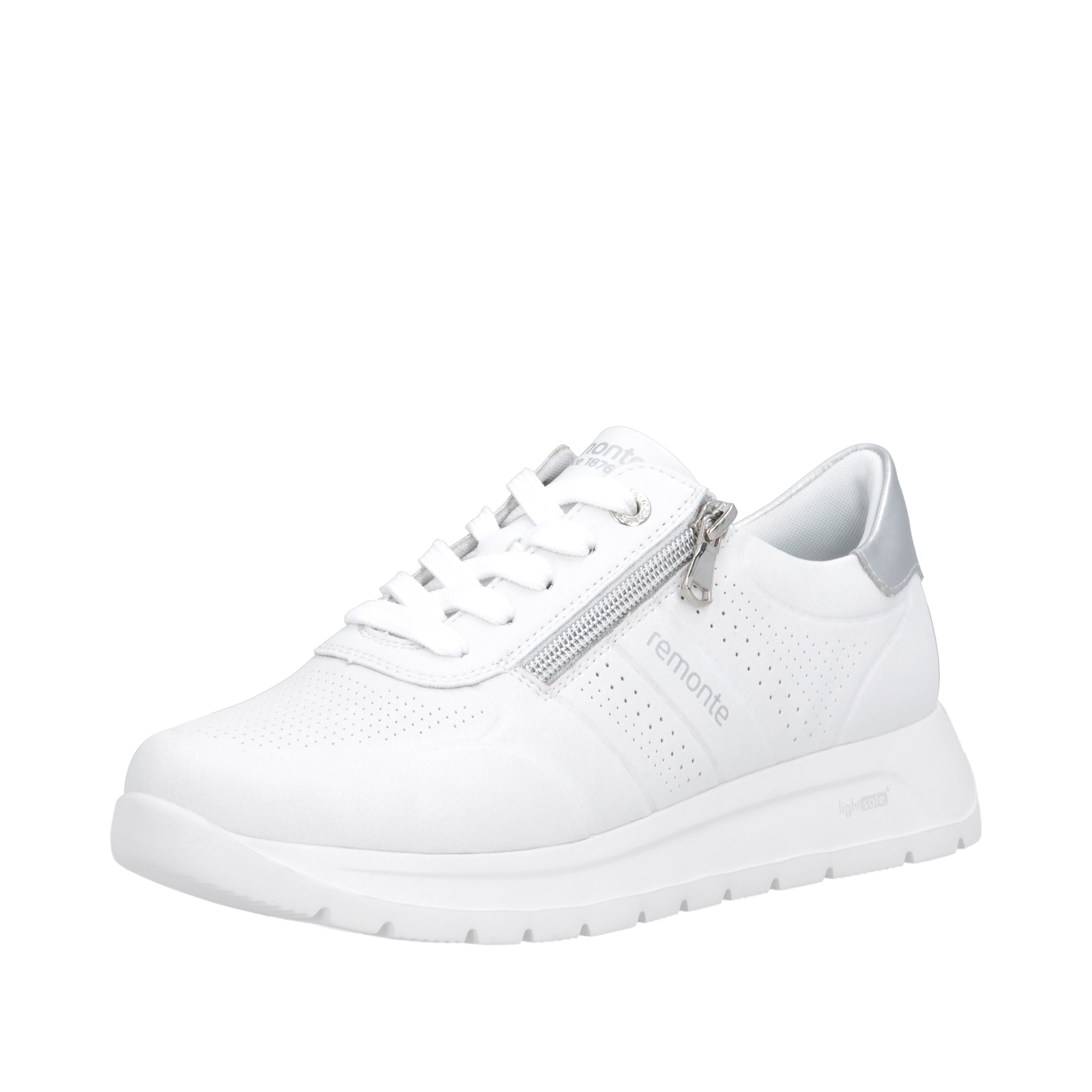 Baskets basses REMONTE en blanc : devant