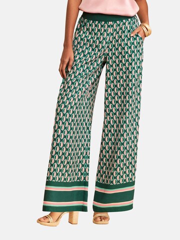 love & roses Wide leg Pants in Green: front