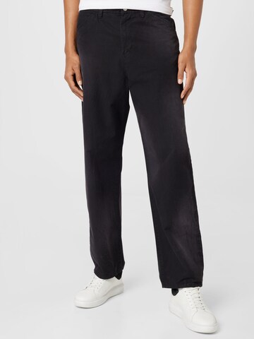 WEEKDAY Loose fit Pants in Black: front