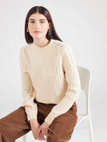 VERO MODA Sweater 'VMELYA' in Beige: front