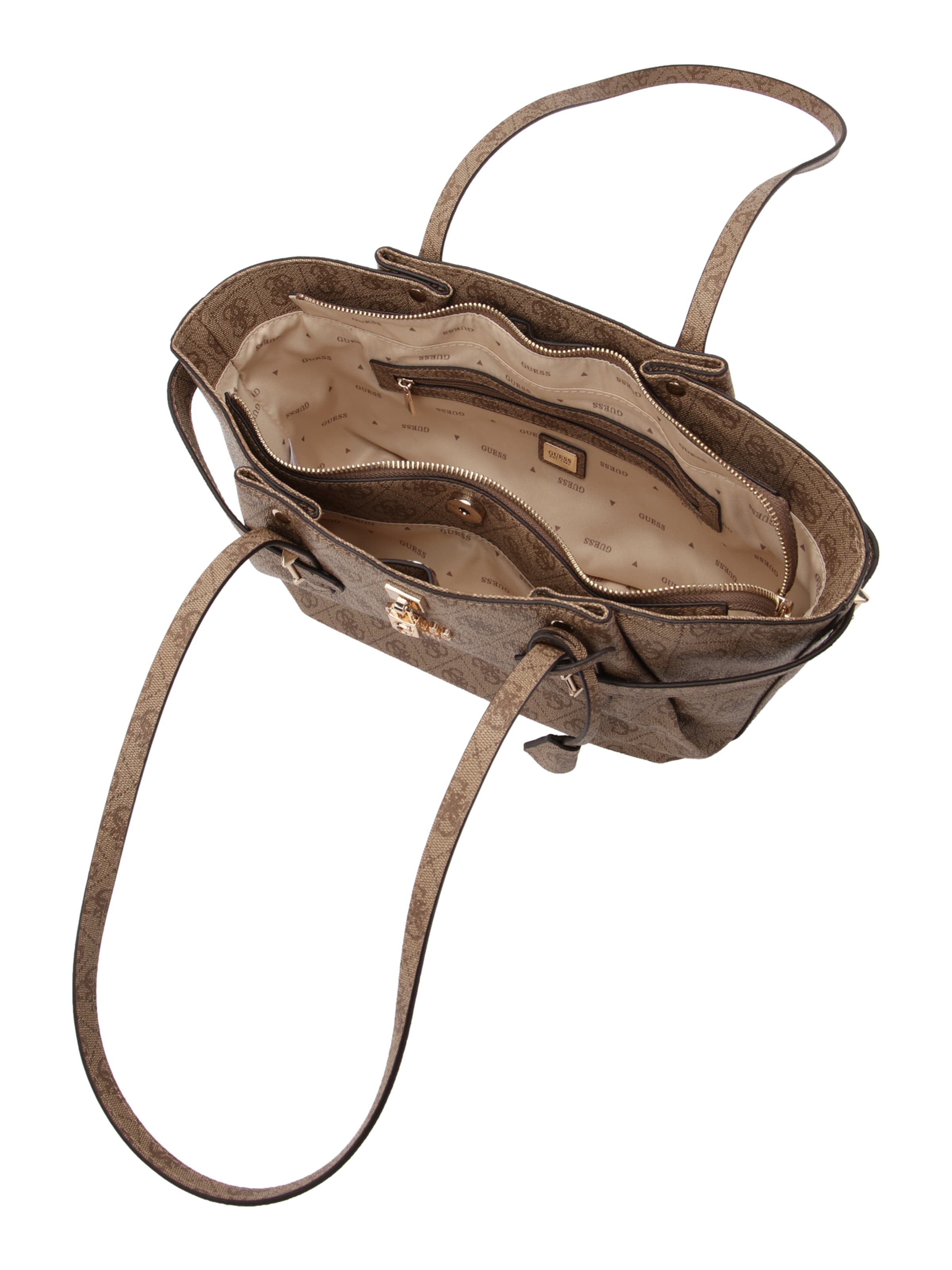 GUESS Shoppingväska 'YESBA GRLFRND' i beige