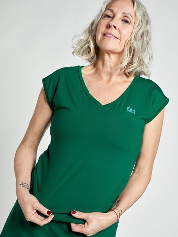 SPORTKIND Funktionsshirt 'Loose Fit V-Neck'‌‌‌ in Grün