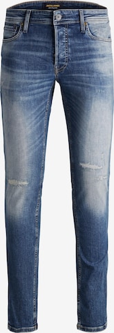 Skinny Jeans 'Glenn' de la JACK & JONES pe albastru: față