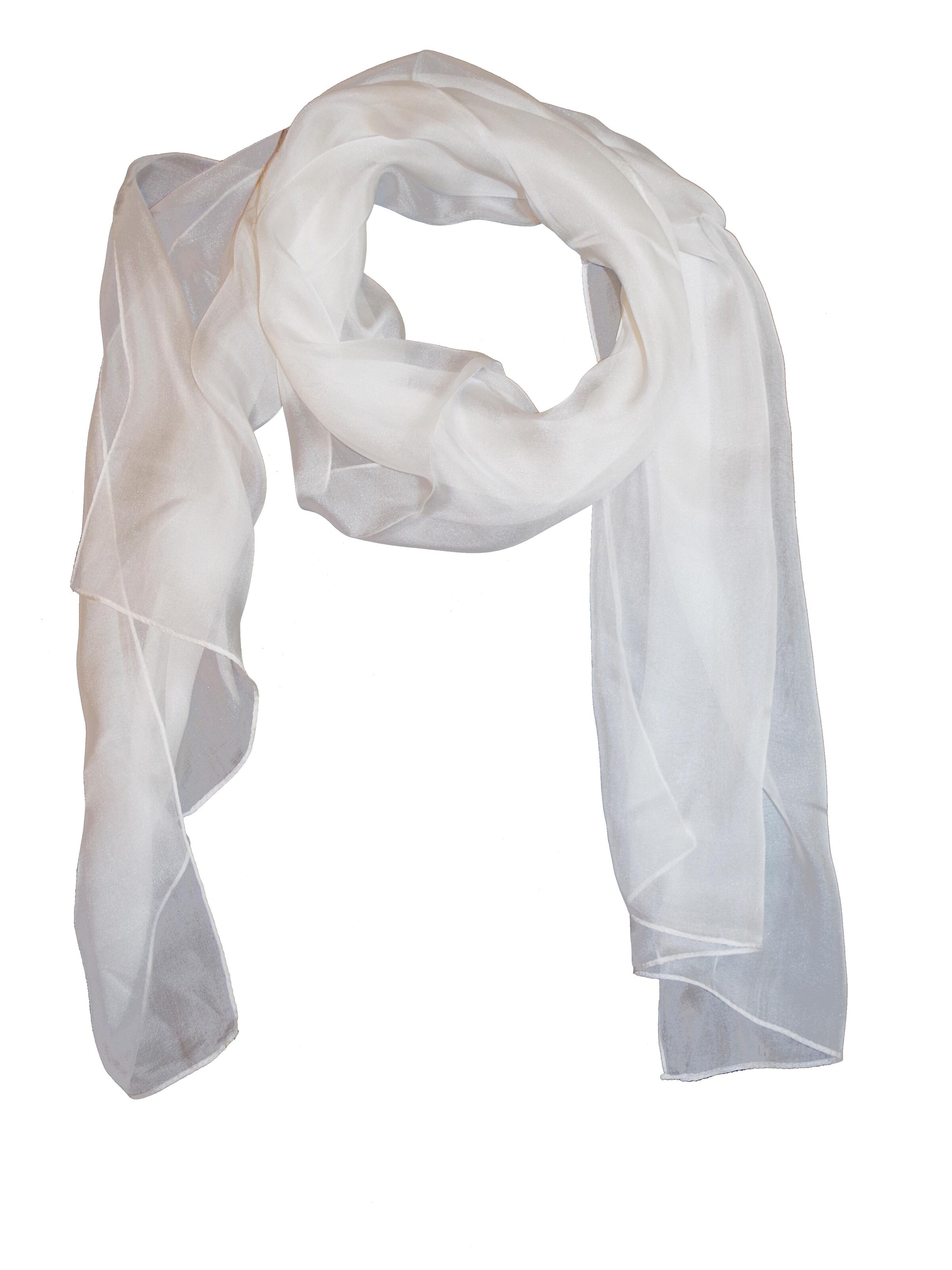 Posh Gear Sjaal 'Chiffon Scialle' in Wit: voorkant