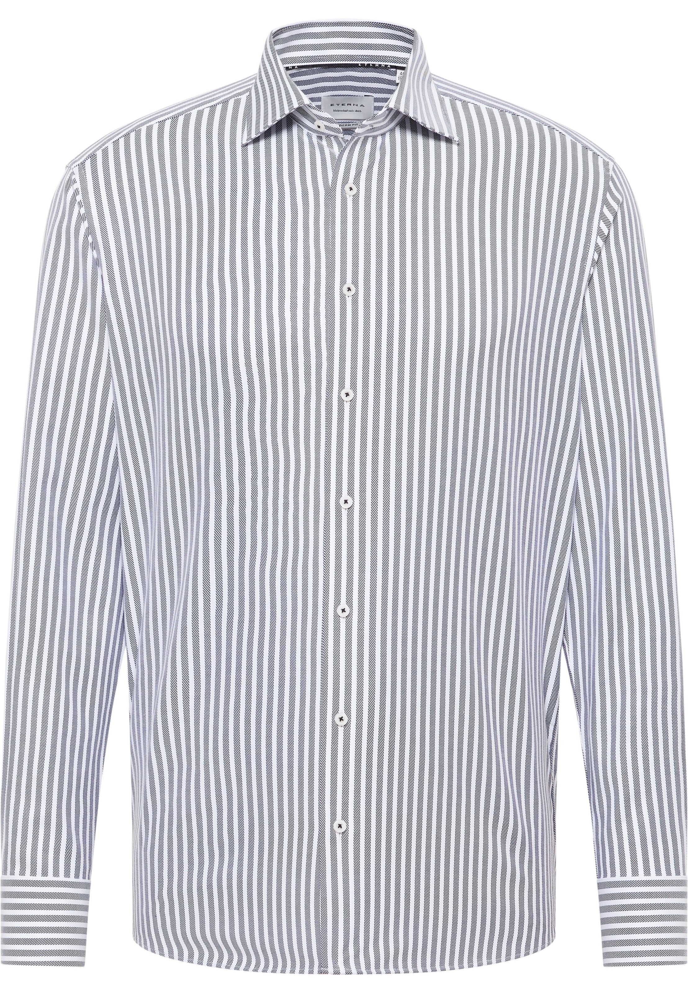 ETERNA Button Up Shirt in Anthracite / White, Item view