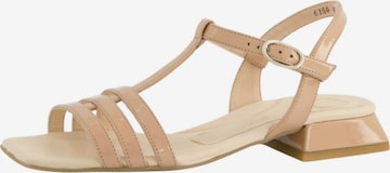 Sandales à lanières Paul Green en beige : devant