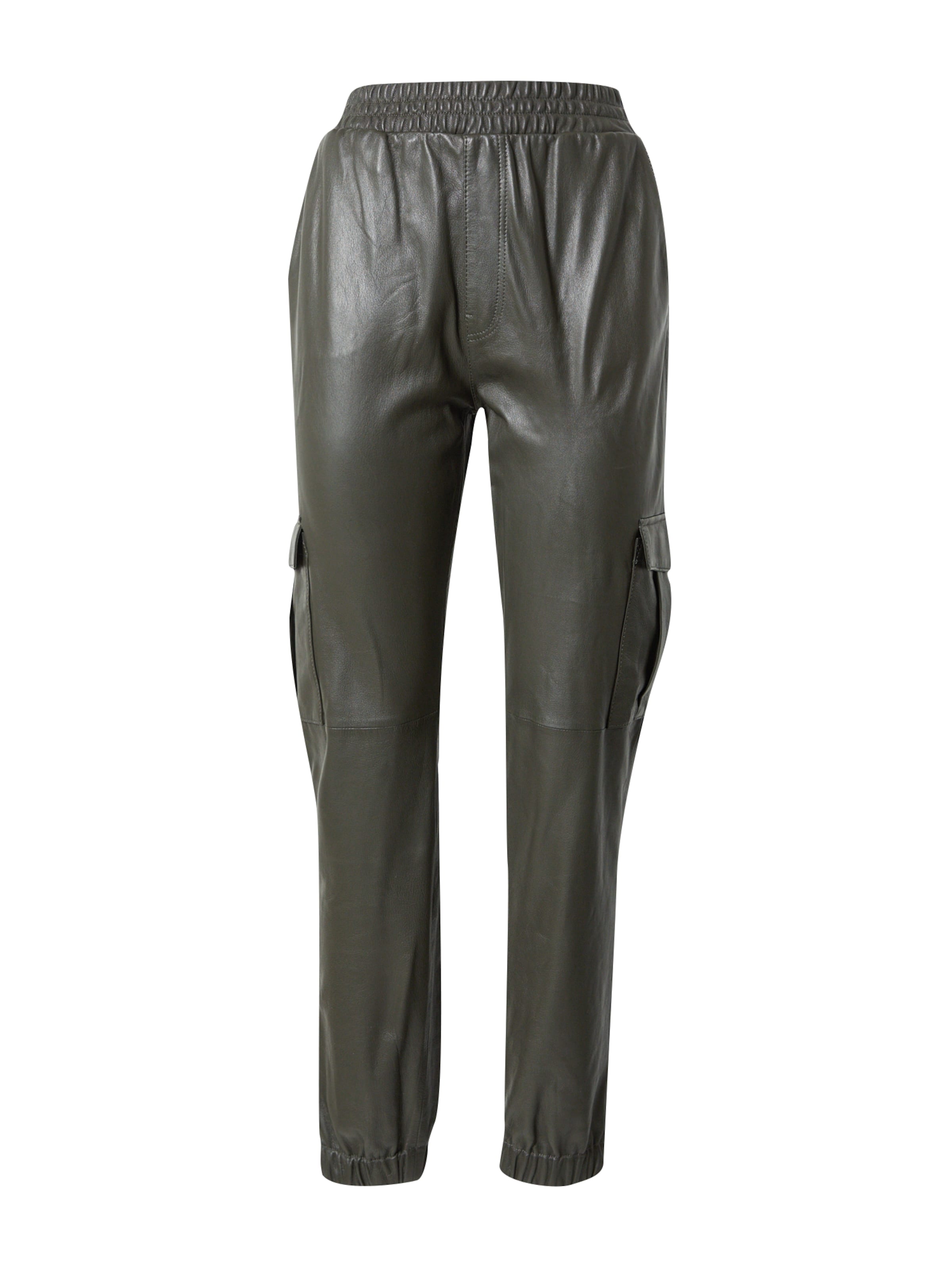 OAKWOOD Tapered Cargo trousers 'YACHT' in Green: front