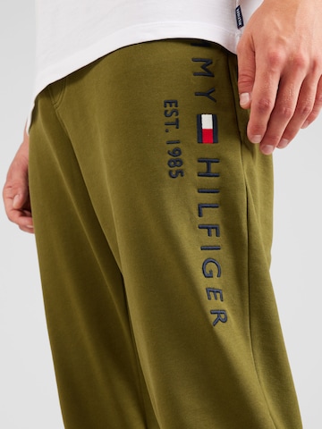 TOMMY HILFIGER Zúžený Kalhoty – zelená