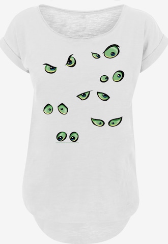 T-shirt 'Scary Eyes' F4NT4STIC en blanc : devant