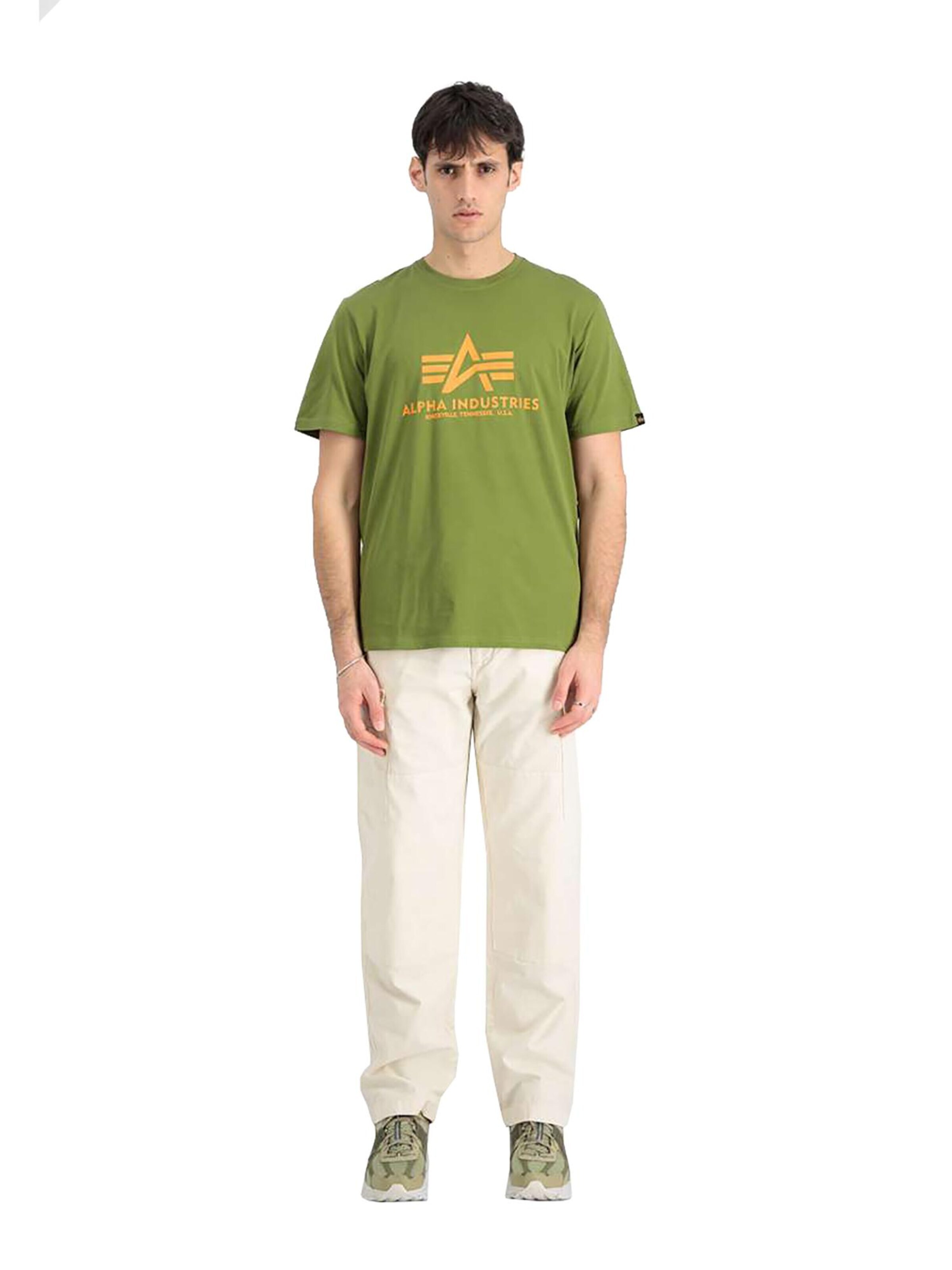 ALPHA INDUSTRIES Shirt 'Basic'‌‌‌‌ in Grün