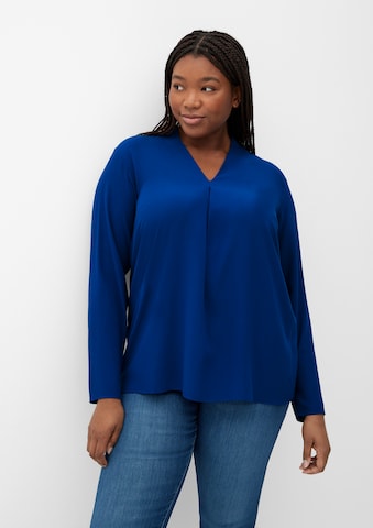 TRIANGLE Blouse in Blauw: voorkant