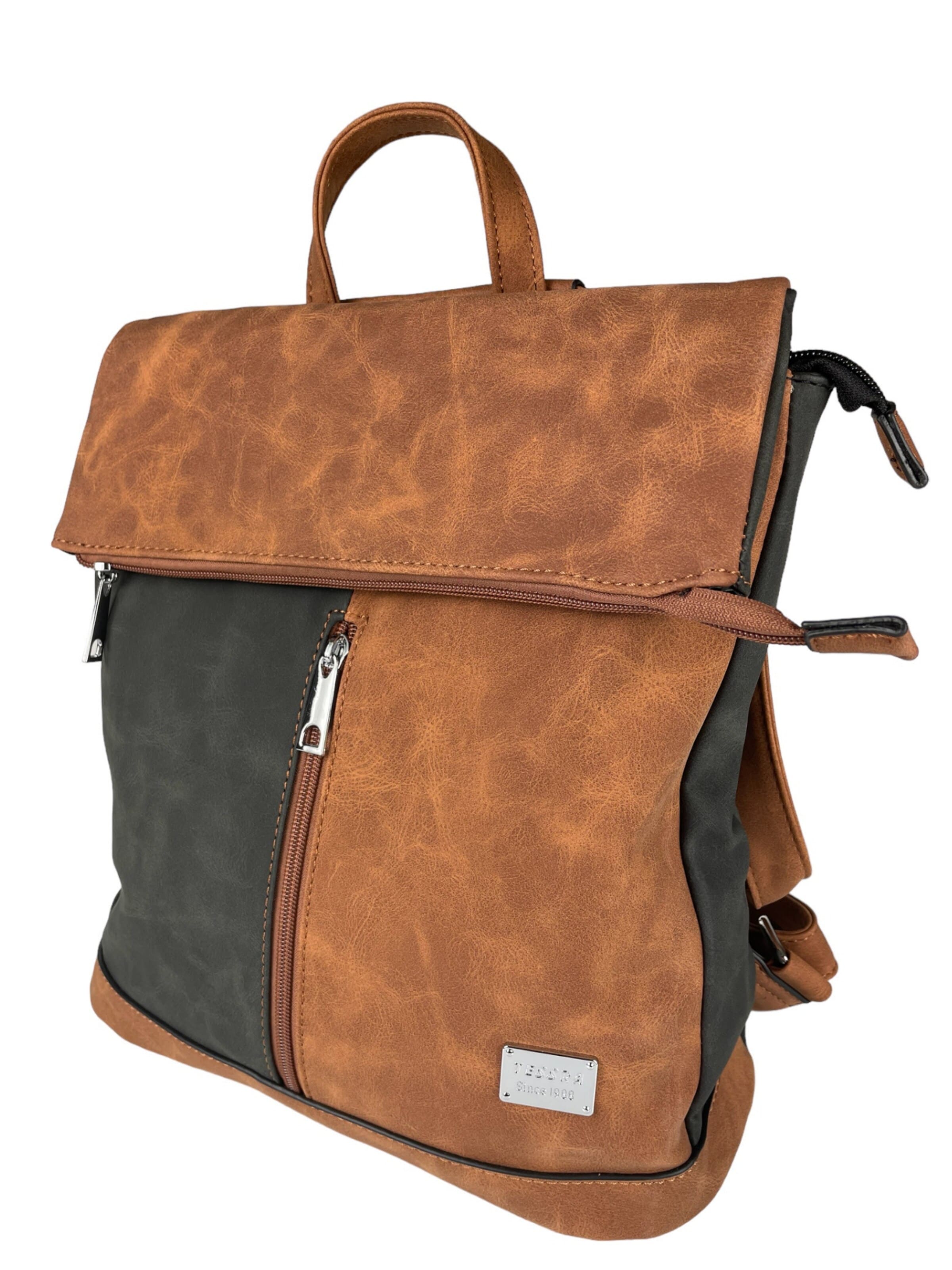 Kumixi Rugzak '2in1 Rucksacktasche' in Bruin