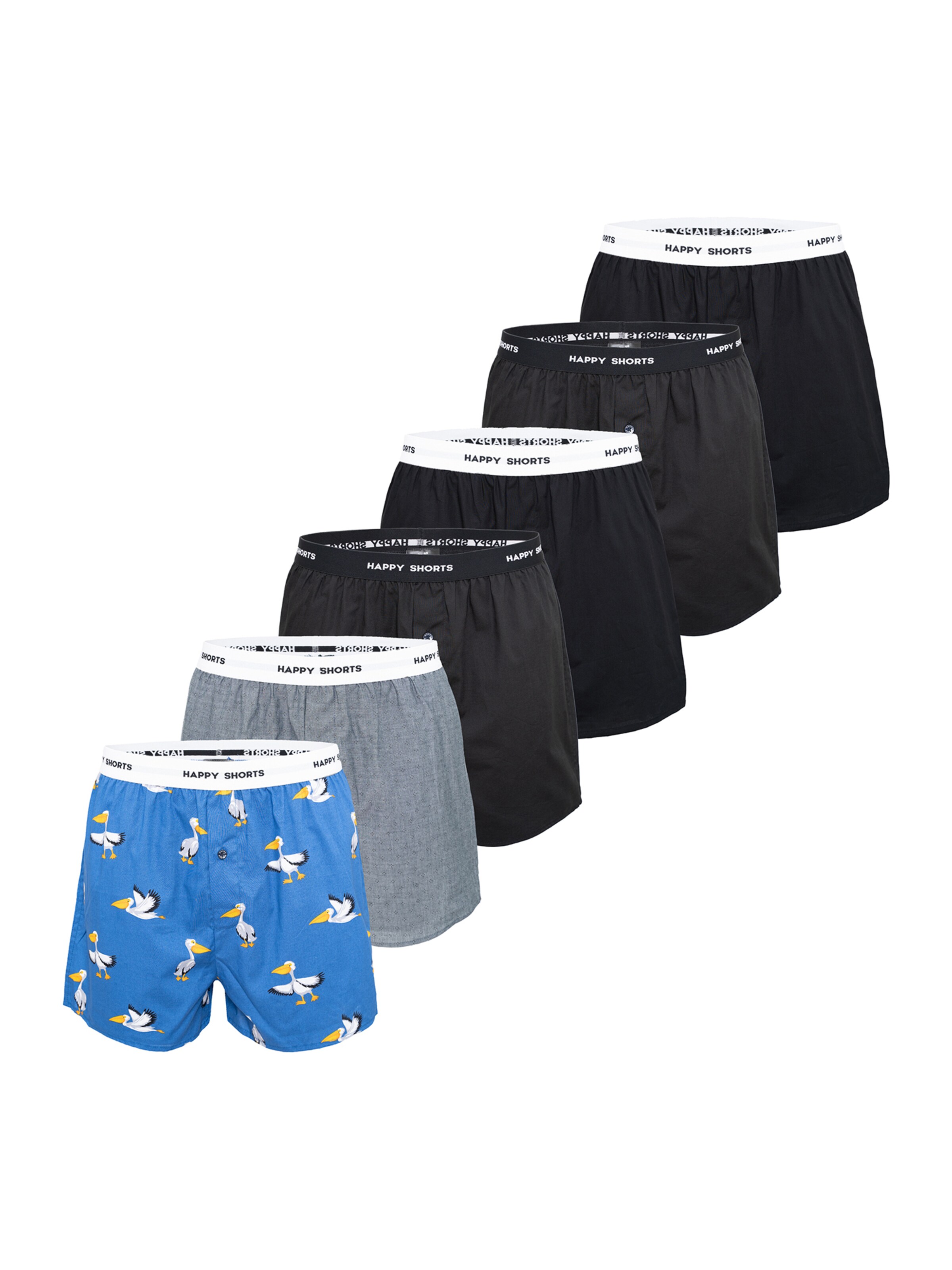 Boxers Happy Shorts en bleu : devant